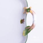 Tray / Platter 428-0-00 CHTM Hunter Trophies pattern. Wild Boar motif. Green rim. Herend fine china. Hand painted tableware