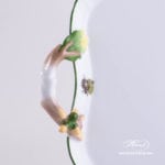 Tray / Platter 428-0-00 CHTM Hunter Trophies pattern. Wild Boar motif. Green rim. Herend fine china. Hand painted tableware