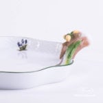 Tray / Platter 428-0-00 CHTM Hunter Trophies pattern. Wild Boar motif. Green rim. Herend fine china. Hand painted tableware