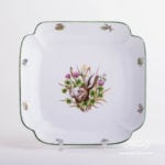 Salad Dish 181-0-00 CHTM Hunter Trophies pattern. Rabbit motif. Green rim. Herend fine china. Hand painted tableware