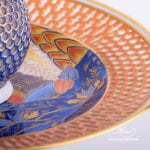 Cake Stand 2 Tier 8443-0-21 MRM Miramare pattern. Ornaments Open work. Herend fine china hand painted