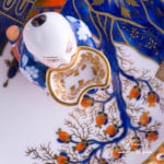 Cake Stand 2 Tier 8443-0-21 MRM Miramare pattern. Ornaments Open work. Herend fine china hand painted