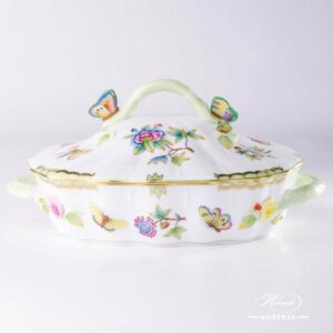 Sugar Bowl with Butterfly Handle - Queen Victoria VBA - Herend Experts