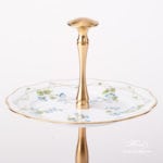 Cake Stand 2 Tier 20308-0-92 GY8 Nyon / Morning Glory pattern. Rich gilded pattern. Herend fine china hand painted. Tableware