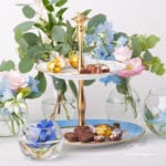 Cake Stand 2 Tier 20308-0-92 GY8 Nyon / Morning Glory pattern. Rich gilded pattern. Herend fine china hand painted. Tableware