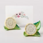 Lemon Menu Holder 8978-0-00 C Naturalistic pattern. Herend fine china hand painted. Tableware