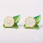 Lemon Menu Holder 8978-0-00 C Naturalistic pattern. Herend fine china hand painted. Tableware