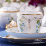 Coffee Set for 2 Persons - Herend Nyon / Morning Glory pattern. Rich gilded pattern. Herend fine china hand painted. Tableware