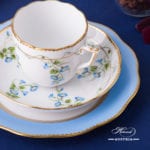 Coffee Set for 2 Persons - Herend Nyon / Morning Glory pattern. Rich gilded pattern. Herend fine china hand painted. Tableware