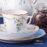 Coffee Set for 2 Persons - Herend Nyon / Morning Glory pattern. Rich gilded pattern. Herend fine china hand painted. Tableware