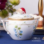 Coffee Set for 2 Persons - Herend Nyon / Morning Glory pattern. Rich gilded pattern. Herend fine china hand painted. Tableware