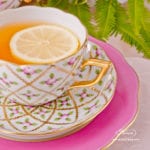 Tea Set for 2 Persons - Herend Sevres Roses SPROG pattern. Rich gilded pattern. Herend fine china hand painted. Tableware