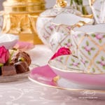 Tea Set for 2 Persons - Herend Sevres Roses SPROG pattern. Rich gilded pattern. Herend fine china hand painted. Tableware