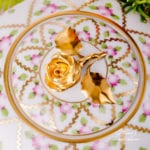 Tea Set for 2 Persons - Herend Sevres Roses SPROG pattern. Rich gilded pattern. Herend fine china hand painted. Tableware