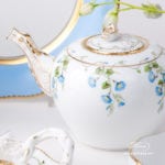 Tea Set for 1 Person - Herend Nyon / Morning Glory pattern. Rich gilded pattern. Herend fine china hand painted. Tableware