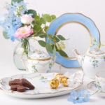 Tea Set for 1 Person - Herend Nyon / Morning Glory pattern. Rich gilded pattern. Herend fine china hand painted. Tableware