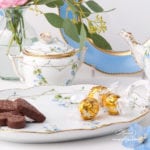 Tea Set for 1 Person - Herend Nyon / Morning Glory pattern. Rich gilded pattern. Herend fine china hand painted. Tableware