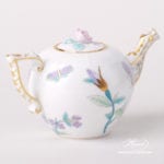 Mini Tea Pot w. Rose Knob 608-0-09 EVICT2 Royal Garden design. Classic Herend design. Herend fine china. Hand painted tableware