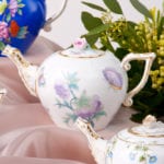 Mini Tea Pot w. Rose Knob 608-0-09 EVICT2 Royal Garden design. Classic Herend design. Herend fine china. Hand painted tableware