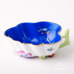 Sugar Bowl 2492-0-00 VE-FB Queen Victoria on Blue Background design. Classic Herend design. Herend fine china. Hand painted tableware