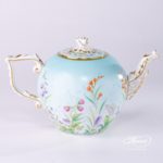 Tea Pot w. Twisted Knob 20605-0-06 QS Four Seasons pattern. Herend porcelain