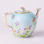 Tea Pot w. Rose Knob 20605-0-09 QS Four Seasons pattern. Herend porcelain