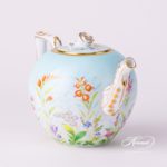 Tea Pot w. Rose Knob 20605-0-09 QS Four Seasons pattern. Herend porcelain