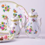 Herend - Big Coffee Pot w. Butterfly Knob 612-0-17 VBO Queen Victoria design. Herend fine china