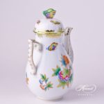 Herend - Big Coffee Pot w. Butterfly Knob 612-0-17 VBO Queen Victoria design. Herend fine china