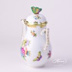 Herend - Coffee / Espresso Pot w. Butterfly Knob 614-0-17 VBO Queen Victoria design. Herend fine china