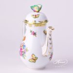 Herend - Coffee / Espresso Pot w. Butterfly Knob 614-0-17 VBO Queen Victoria design. Herend fine china