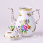 Herend - Coffee / Espresso Pot w. Butterfly Knob 614-0-17 VBO Queen Victoria design. Herend fine china
