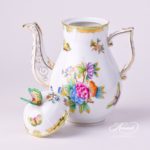 Herend - Coffee / Espresso Pot w. Butterfly Knob 614-0-17 VBO Queen Victoria design. Herend fine china
