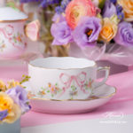 Herend - Tea Cup w. Saucer 20724-0-00  EDENP Eden Pink design. Herend fine china
