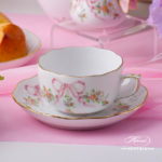 Herend - Tea Cup w. Saucer 20724-0-00  EDENP Eden Pink design. Herend fine china