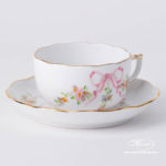 Herend - Tea Cup w. Saucer 20724-0-00  EDENP Eden Pink design. Herend fine china
