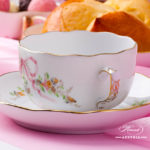 Herend - Tea Cup w. Saucer 20724-0-00  EDENP Eden Pink design. Herend fine china