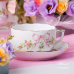Herend - Tea Cup w. Saucer 20724-0-00  EDENP Eden Pink design. Herend fine china