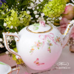 Herend - Tea Pot w. Rose Knob 20606-0-09 EDENP Eden Pink design. Herend fine china