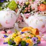 Herend - Tea Pot w. Rose Knob 20606-0-09 EDENP Eden Pink design. Herend fine china