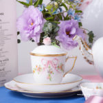 Tea Set for 2 People w. Special Cup - Herend Eden Pink - EDENP pattern. Tea Cup w. Lid. Herend fine china