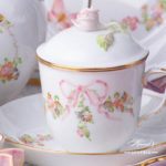 Tea Set for 2 People w. Special Cup - Herend Eden Pink - EDENP pattern. Tea Cup w. Lid. Herend fine china