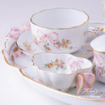 Tea Set for 2 People - Herend Eden Pink - EDENP pattern. Herend fine china