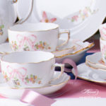 Tea Set for 6 People w. Dessert Plate - Herend Eden Pink - EDENP pattern. Herend fine china