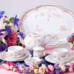 Tea Set for 2 People w. Dessert Plate - Herend Eden Pink - EDENP pattern. Herend fine china