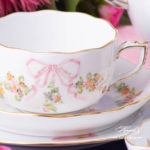 Tea Set for 2 People w. Dessert Plate - Herend Eden Pink - EDENP pattern. Herend fine china
