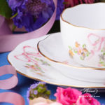 Tea Set for 2 People w. Dessert Plate - Herend Eden Pink - EDENP pattern. Herend fine china