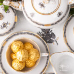 Herend Apponyi ANG Black-gold tea set for two