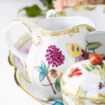 Herend Old QUEEN VICTORIA tea set - Milk jug closeup.