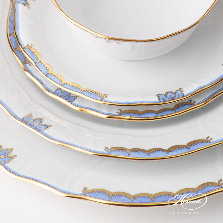 Herend Princess Victoria light blue place setting